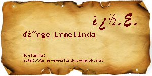 Ürge Ermelinda névjegykártya